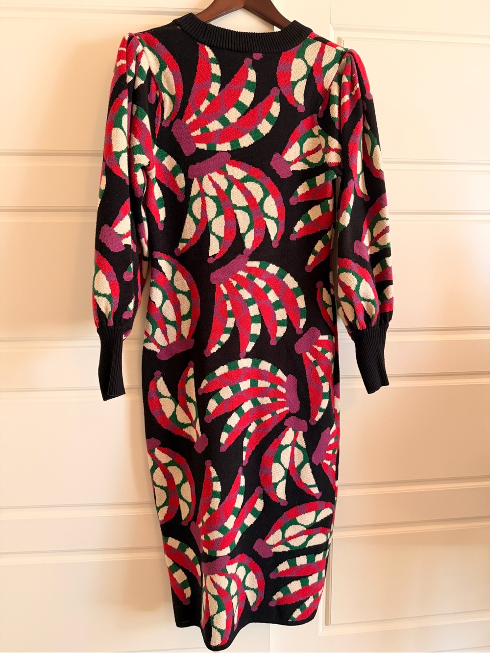 Farm Rio Banana Pattern Midi Sweater Dress - Picture 2 of 4